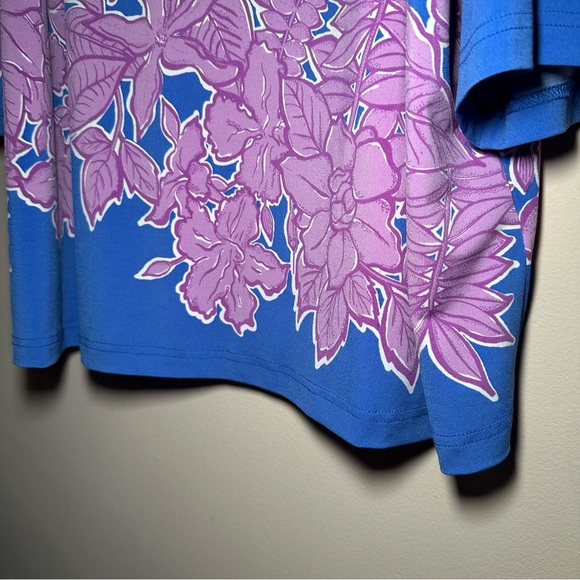 Bob Mackie Artsy Tropical Floral Blouse 3X - Picture 3 of 14